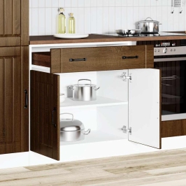 Mueble bajo de cocina Lucca roble marrón