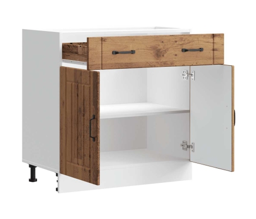 Mueble bajo de cocina Lucca madera vieja