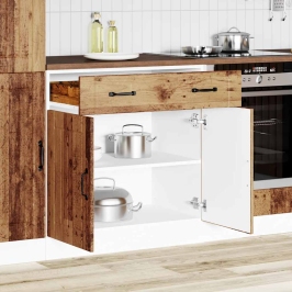 Mueble bajo de cocina Lucca madera vieja