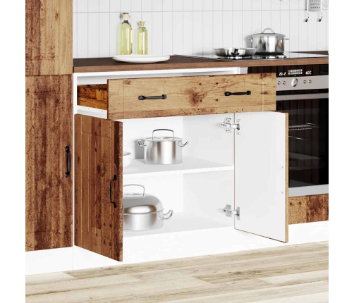 Mueble bajo de cocina Lucca madera vieja