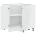 Mueble bajo esquina de cocina Lucca alto brillo blanco