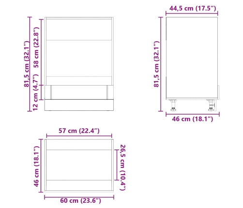 Mueble de horno Lucca blanco madera reconstituida