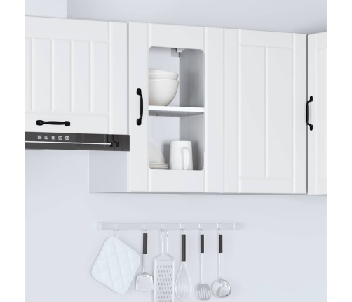 Armario pared cocina puerta de cristal Lucca blanca