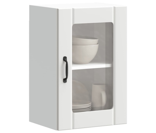 Armario pared cocina puerta de cristal Lucca blanca