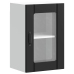 Armario pared cocina puerta de cristal Lucca negro