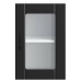 Armario pared cocina puerta de cristal Lucca negro