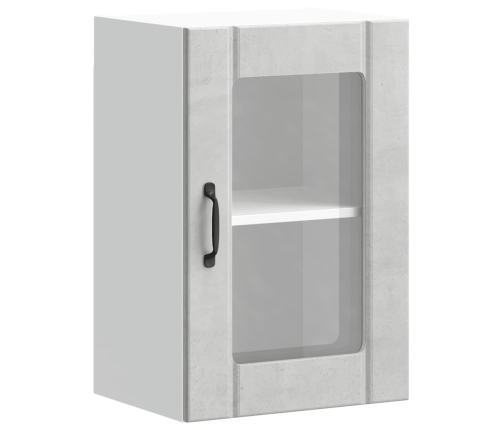 Armario de pared para cocina puerta cristal Lucca gris hormigón