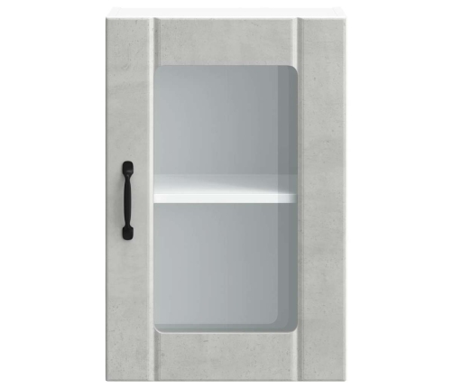 Armario de pared para cocina puerta cristal Lucca gris hormigón