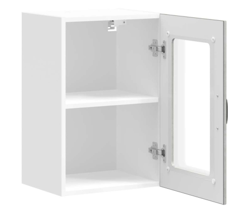 Armario de pared para cocina puerta cristal Lucca gris hormigón