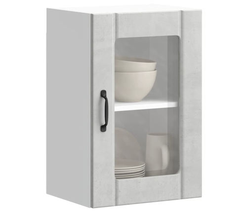 Armario de pared para cocina puerta cristal Lucca gris hormigón