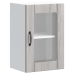 Armario de pared para cocina puerta cristal Lucca gris sonoma