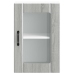 Armario de pared para cocina puerta cristal Lucca gris sonoma