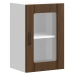 Armario de pared para cocina puerta cristal Lucca roble marrón