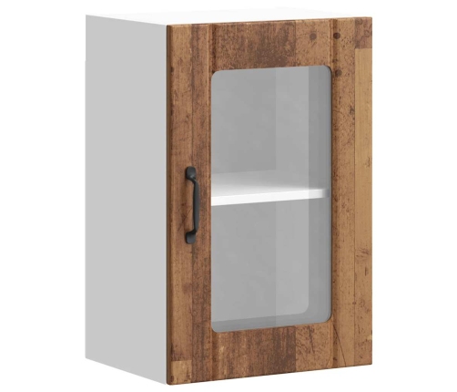 Armario pared cocina puerta de cristal Lucca madera vieja