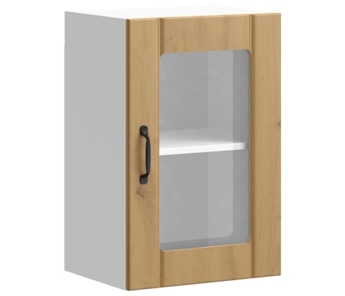 Armario pared para cocina puerta cristal Lucca roble artesanal