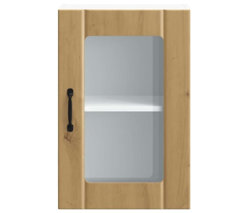 Armario pared para cocina puerta cristal Lucca roble artesanal