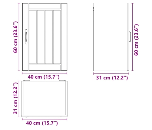 Armario de pared de cocina Lucca madera ingeniería blanca