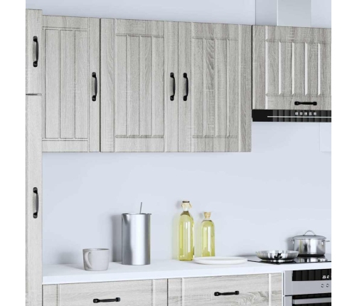 Armario de pared cocina Lucca madera contrachapada gris sonoma