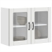 Armario pared cocina puerta de cristal Lucca blanca