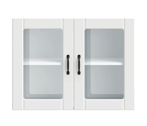 Armario pared cocina puerta de cristal Lucca blanca