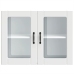 Armario pared cocina puerta de cristal Lucca blanca