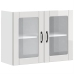 Armario pared cocina puerta cristal Lucca blanca alto brillo