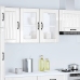 Armario pared cocina puerta cristal Lucca blanca alto brillo