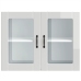Armario pared cocina puerta cristal Lucca blanca alto brillo
