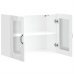 Armario pared cocina puerta cristal Lucca blanca alto brillo