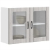 Armario pared cocina puerta de cristal Lucca sonoma gris