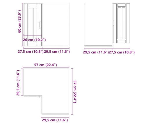 Mueble de cocina esquina pared Lucca madera ingeniería blanca