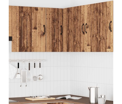 Mueble de cocina esquina pared Lucca madera vieja