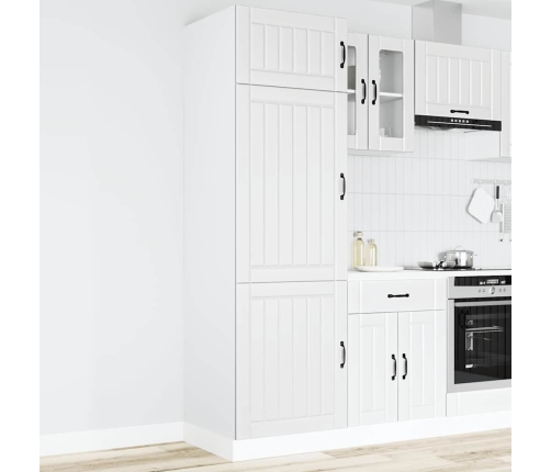 Mueble de cocina Lucca de madera contrachapada blanca