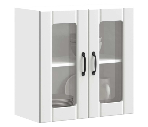 Armario pared cocina puerta de cristal Lucca blanca