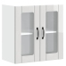 Armario pared cocina puerta cristal Lucca blanca alto brillo