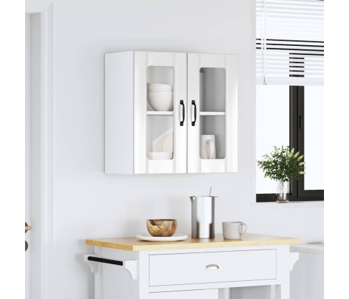 Armario pared cocina puerta cristal Lucca blanca alto brillo