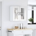 Armario pared cocina puerta cristal Lucca blanca alto brillo