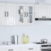 Armario pared cocina puerta cristal Lucca blanca alto brillo