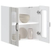 Armario pared cocina puerta cristal Lucca blanca alto brillo