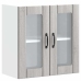 Armario pared cocina puerta de cristal Lucca sonoma gris