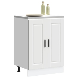 Mueble bajo de cocina Porto madera contrachapada blanca