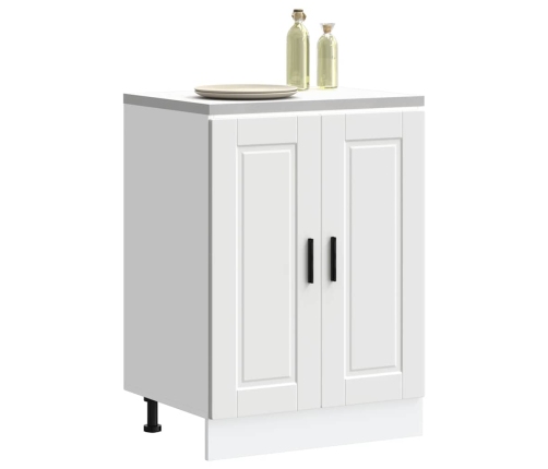 Mueble bajo de cocina Porto madera contrachapada blanca