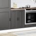 Mueble bajo de cocina Porto madera contrachapada negro