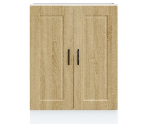 Mueble bajo de cocina porto roble sonoma madera reconstituida