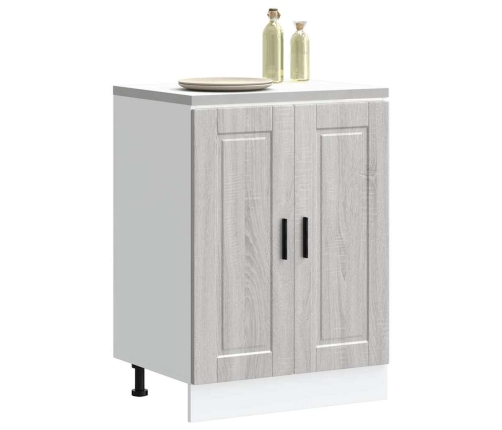 Mueble bajo de cocina porto gris sonoma madera reconstituida