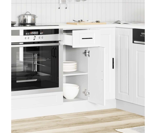 Mueble bajo de cocina Porto madera contrachapada blanca