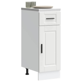 Mueble bajo de cocina Porto madera contrachapada blanca