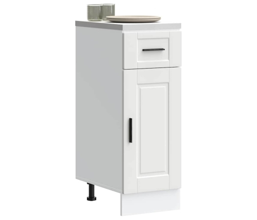 Mueble bajo de cocina Porto madera contrachapada blanca