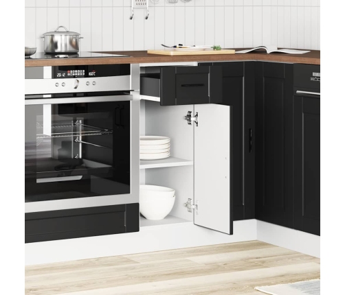 Mueble bajo de cocina Porto madera contrachapada negro