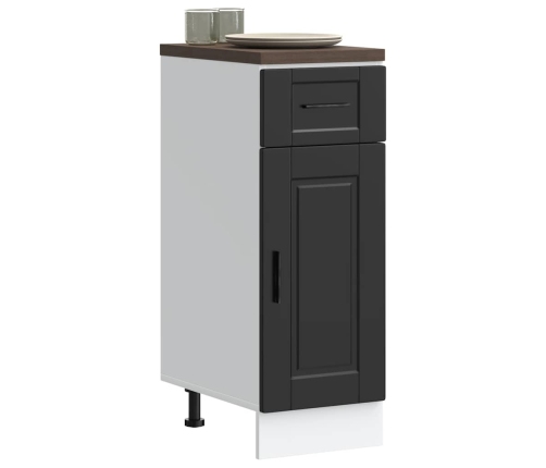 Mueble bajo de cocina Porto madera contrachapada negro